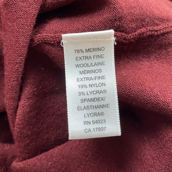 Banana Republic Stretch Merino Wool Blend Johnny Collar Long Sleeve Sweater Polo - Picture 15 of 16